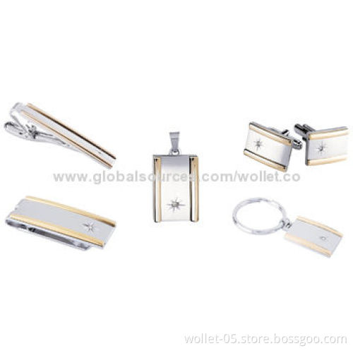 Fashion Gentleman Style 316L Stainless Steel Jewelry Set, ODM/OEM Designs Accepted